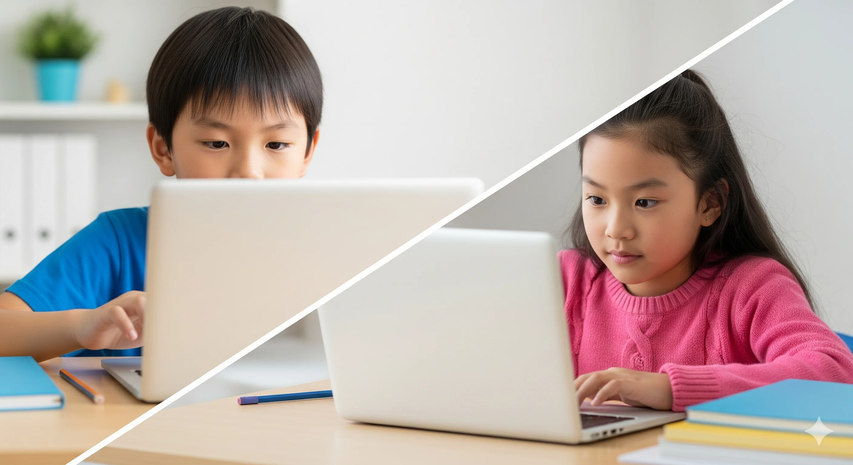 Small group English class with 2-4 students learning from certified teacher